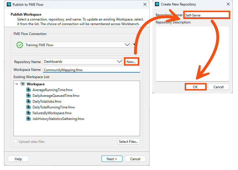 Creating a new self-serve repository